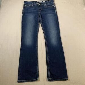 BKE Jeans Womens 30 X 33.5 Blue Bootcut Payton Model Stretch Denim Dark Wash 30L